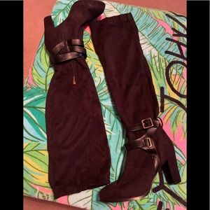 Black over the knee boots